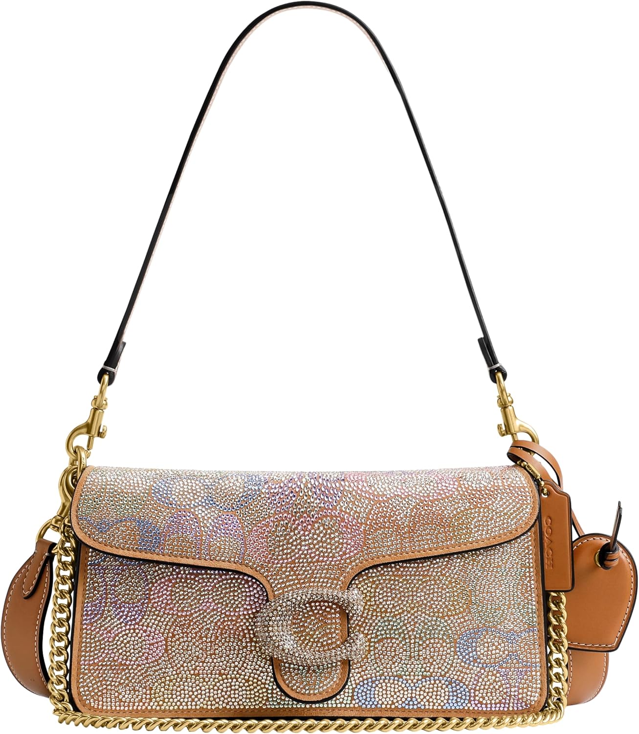 Coach Bolso de hombro atigrado serpiente con cuentas para mujer