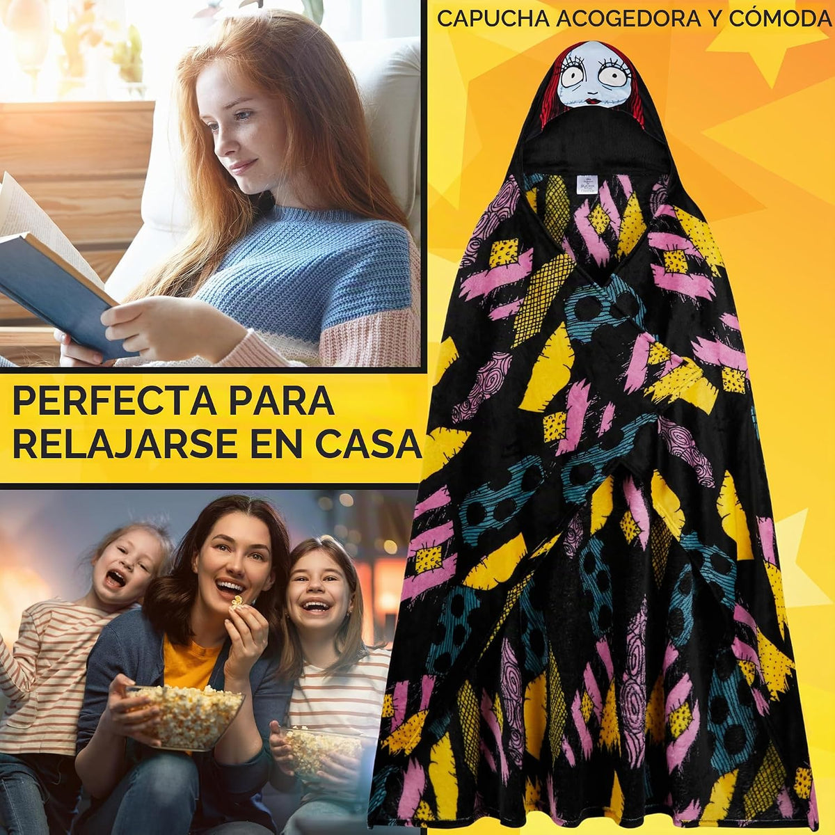 Get Trend Manta para adultos con capucha de 51 x 59 pulgadas, manta...