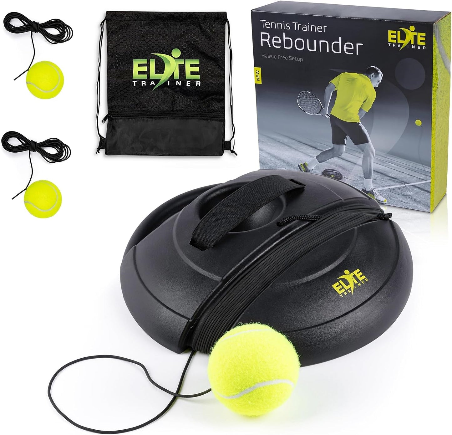 Elite Trainer Juego de pelotas de rebote de tenis | Base de potenci...