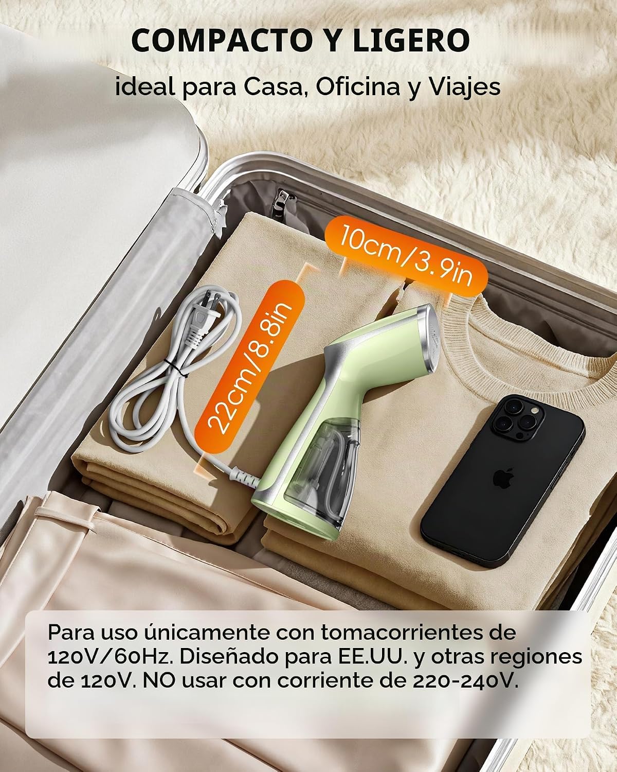 OGHom Vapor portátil del PDA del viaje para la ropa, removedor de l...