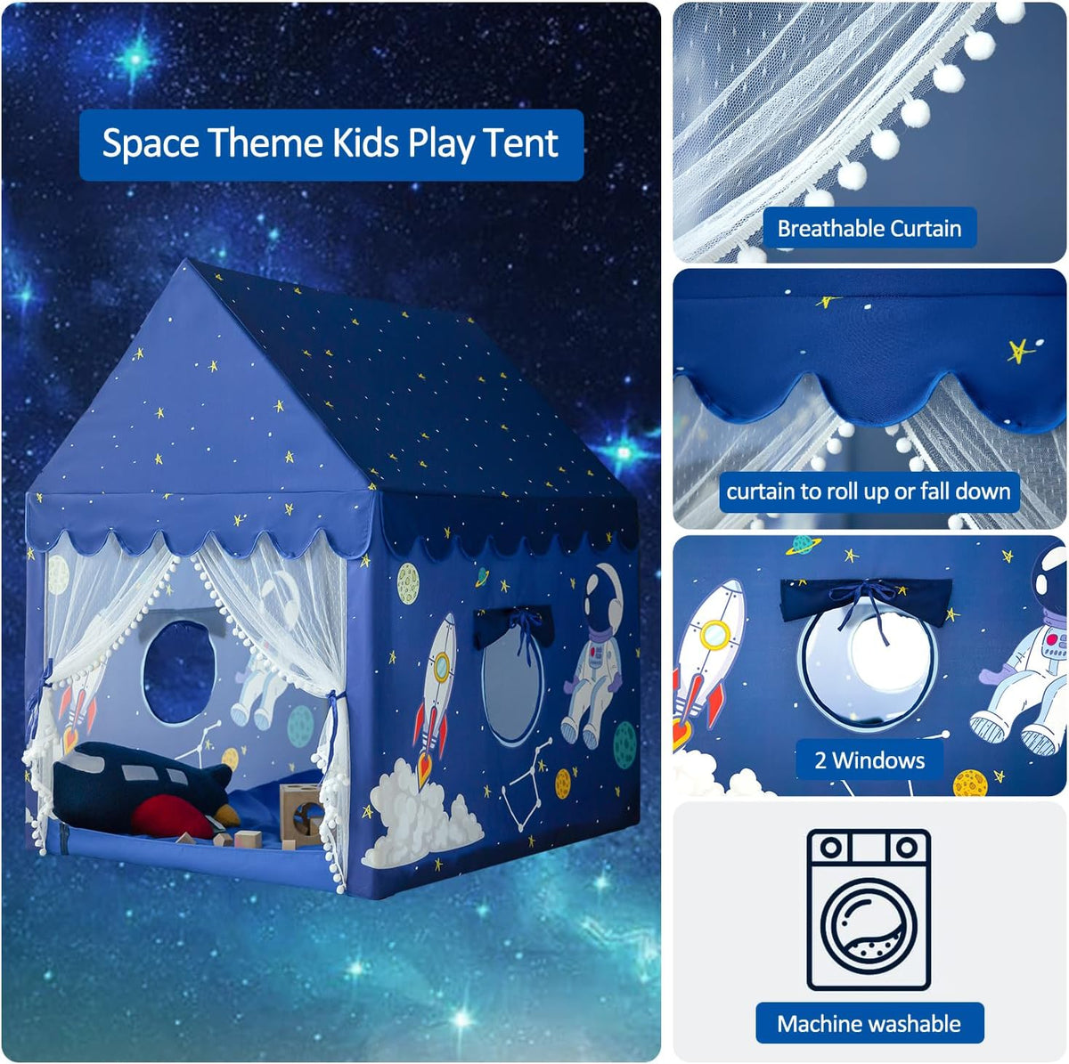 Tienda de campaña de juegos para niños, tienda de campaña interior...