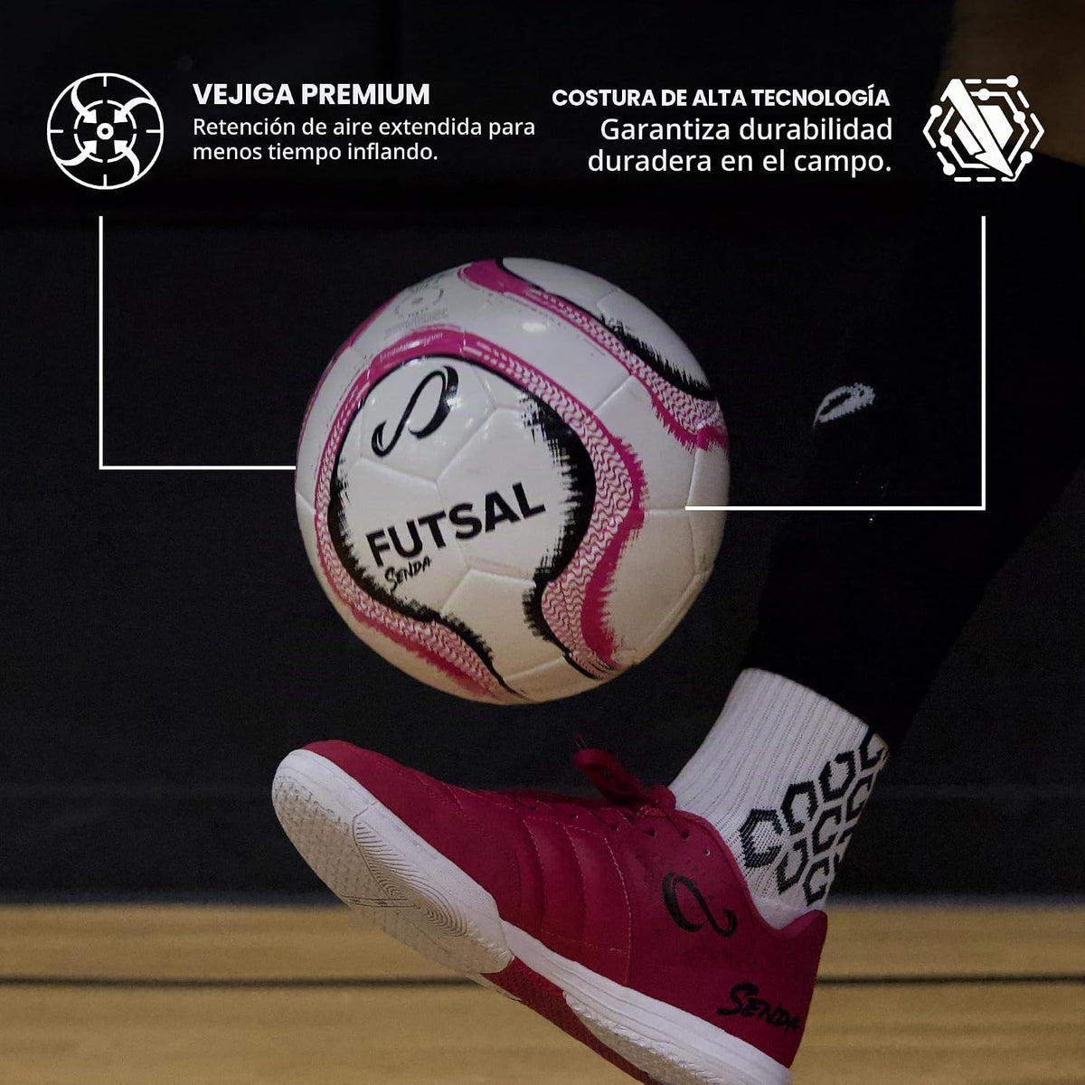 Senda Rio Premium Training Balón de fútbol sala de bajo rebote, cer...