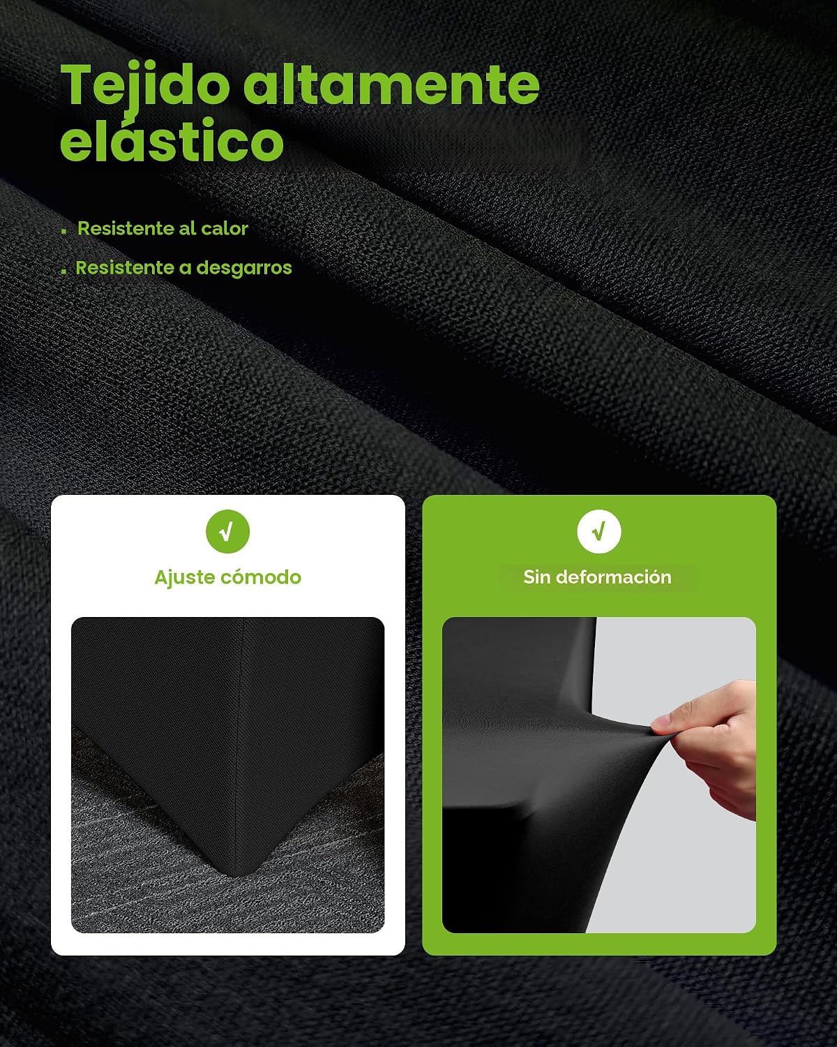 Pureegg Mantel de elastano de 6 pies, paquete de 2, paño ajustado y...