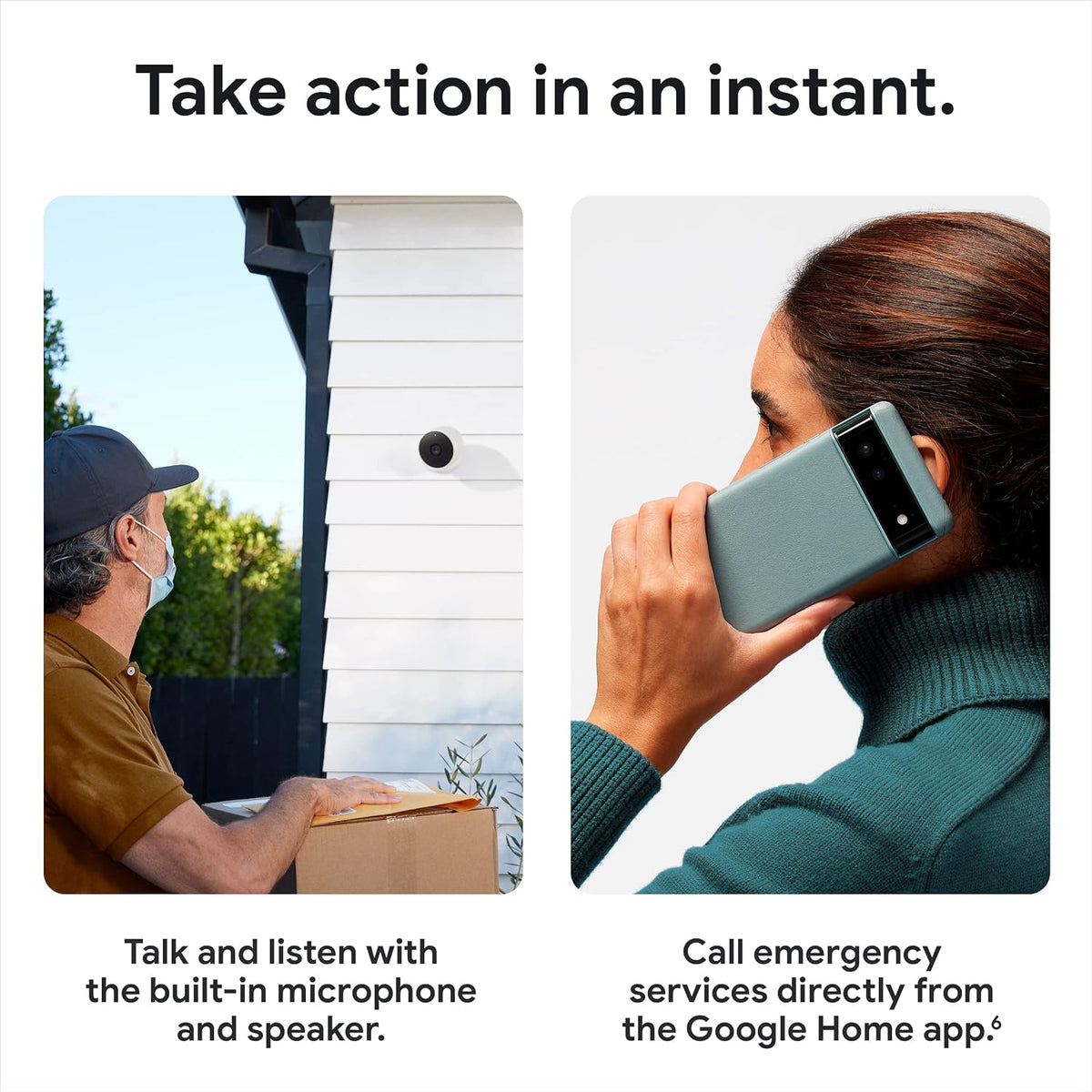 Google Nest Cam para exteriores o interiores, batería - 2ª generaci...
