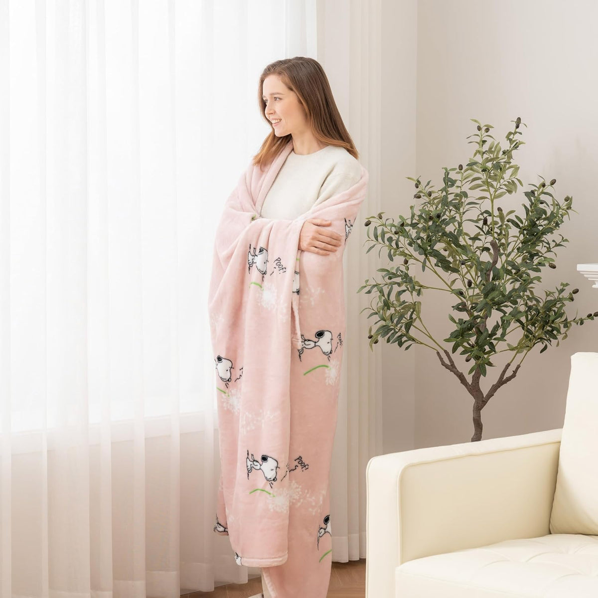 Berkshire Blanket Peanuts VelvetLoft Manta de Felpa de Personaje Li...