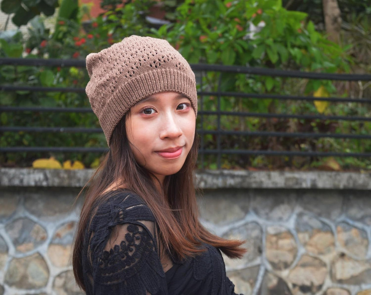 Gorro de Ganchillo Fino para Mujeres Verano Invierno Otoño Malla Ho...