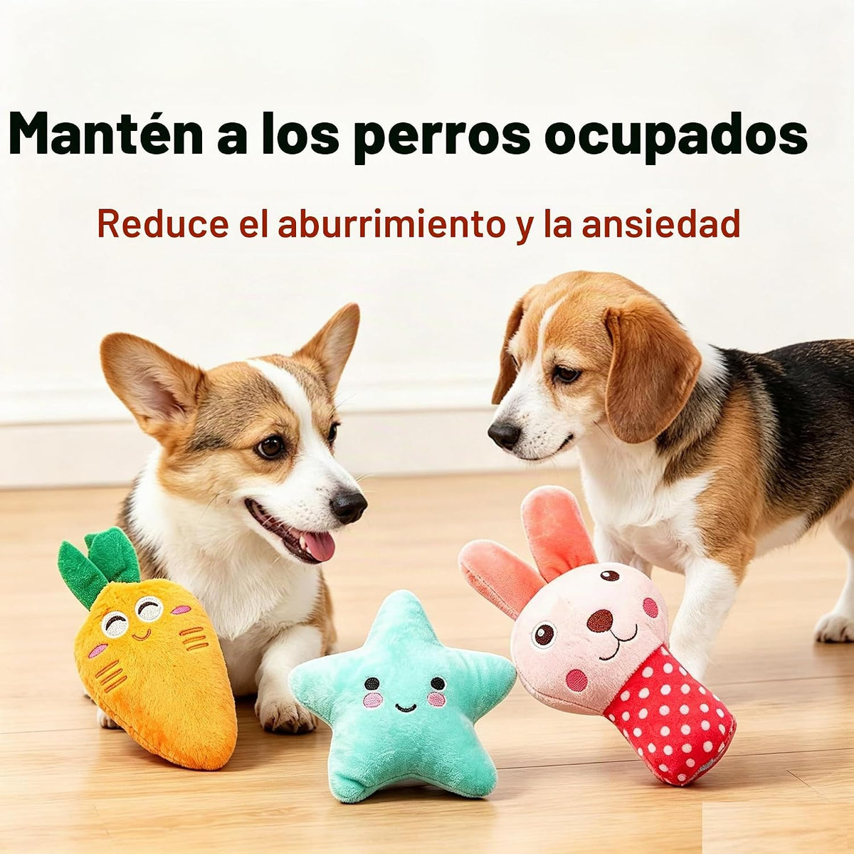 Juguetes chirriantes para perros pequeños y medianos, paquete de 9...