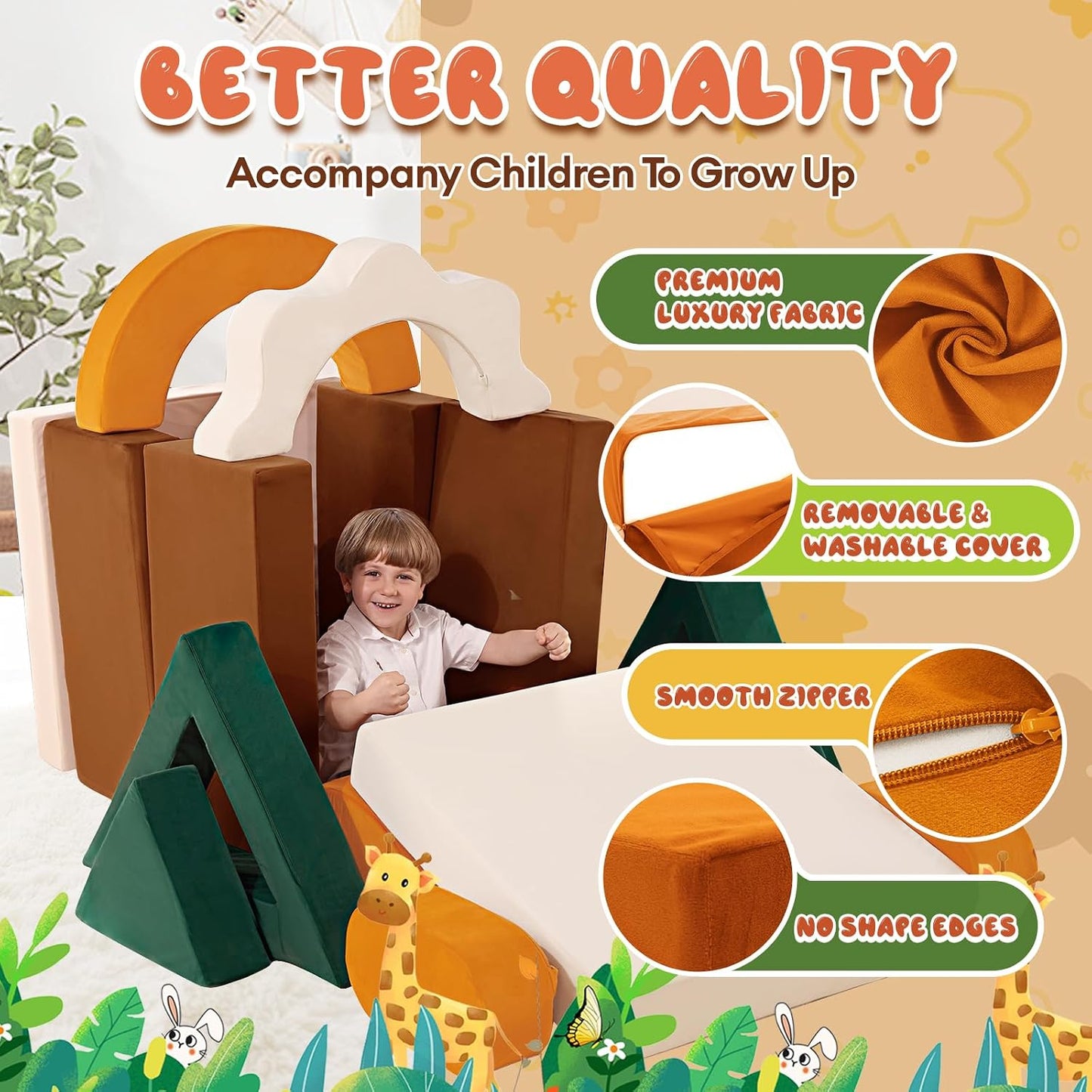 Erament Sofá de Juego Modular para Niños de 18 Piezas - Sofá para N...