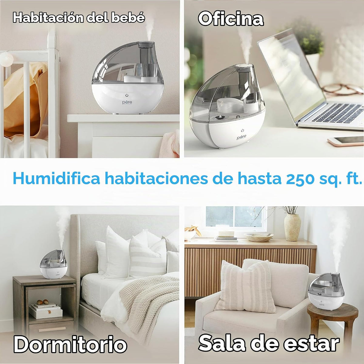 MistAire humidificador ultrasónico de vapor frío. Unidad humidifica...