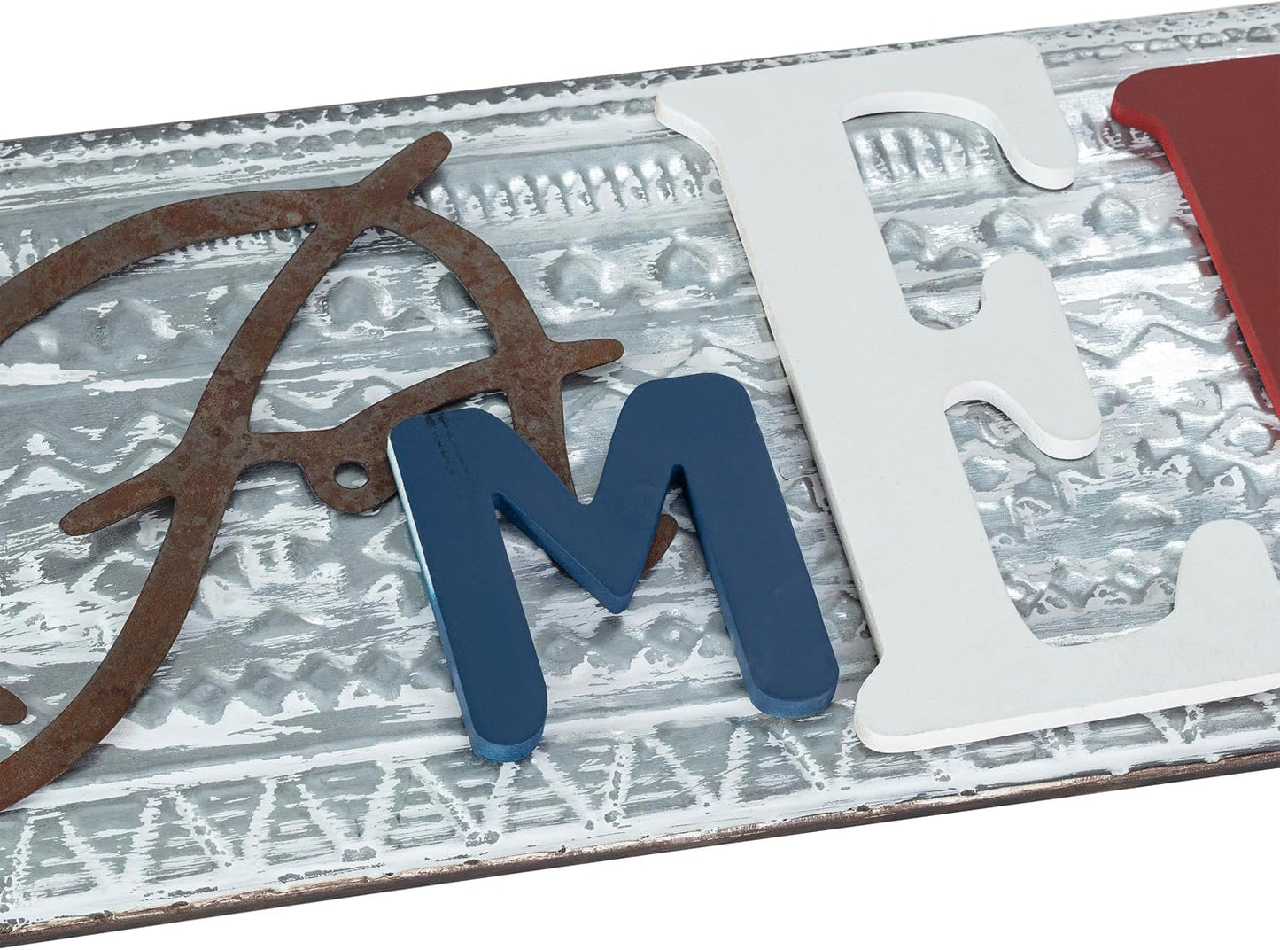 Alpine Corporation IAR162 Placa de América de Madera y Metal para I...