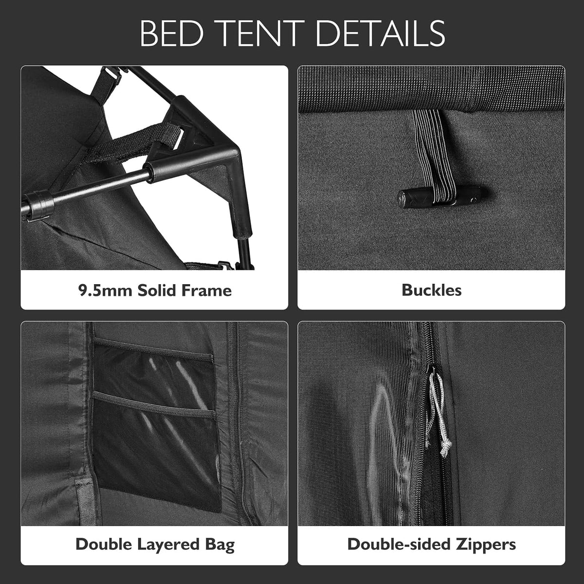 Toldo de cama matrimonial para niños y adultos con tiendas de campa...