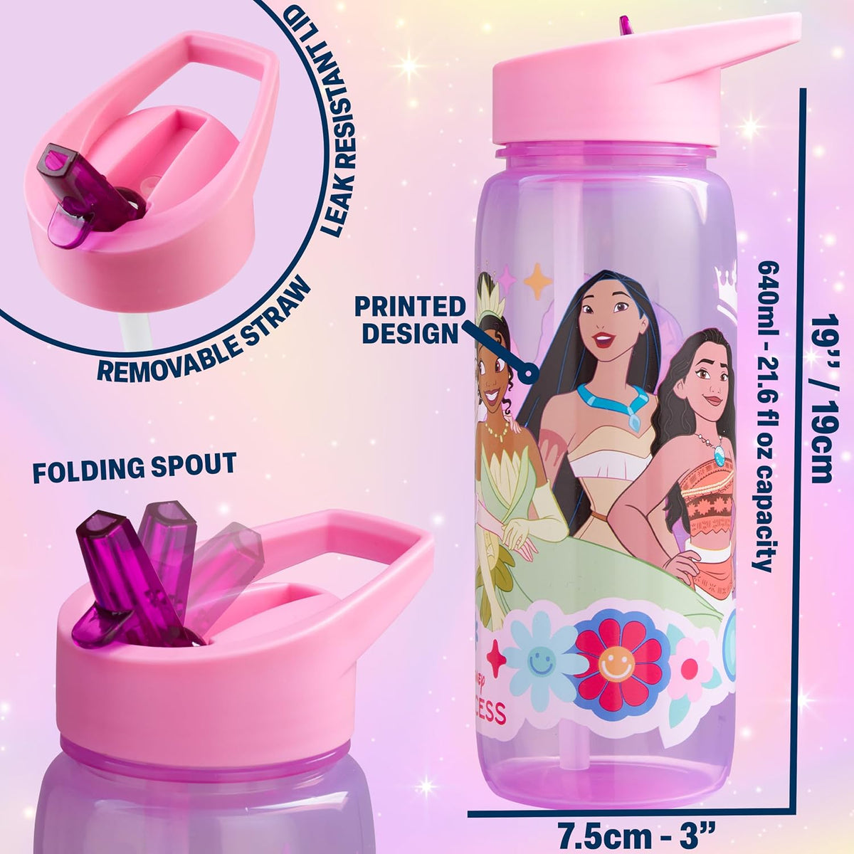 Get Trend Disney Princess - Juego de 2 cajas de almuerzo para niños...