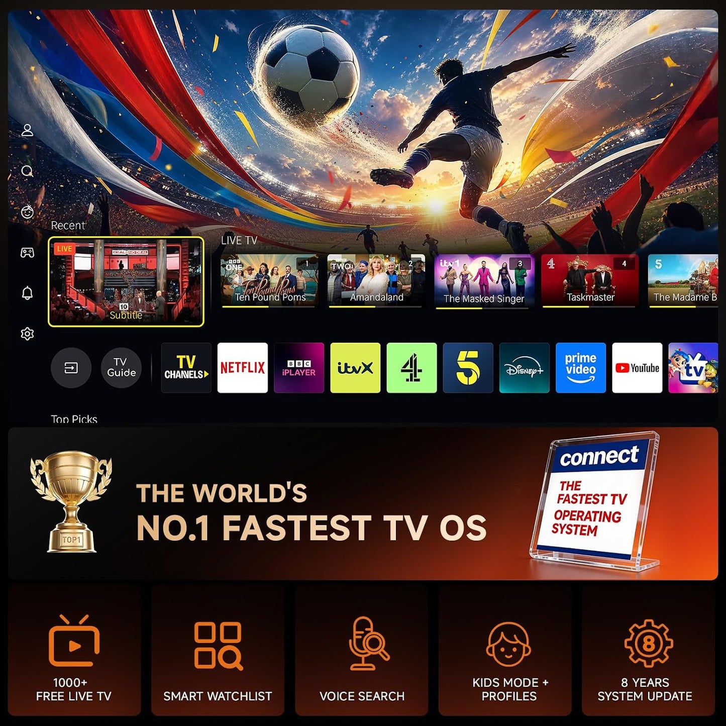 Proyector 4K con VIDAA Smart OS AI Auto Focus 60W Dolby Home Theate...