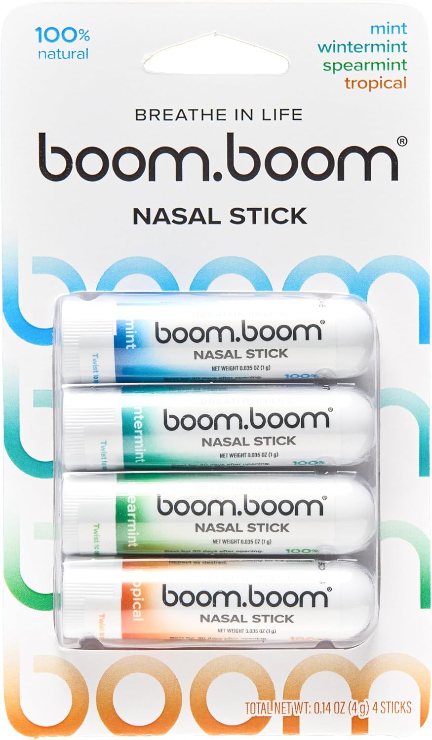 BoomBoom Barra nasal, aceites esenciales + inhalador de mentol, paq...