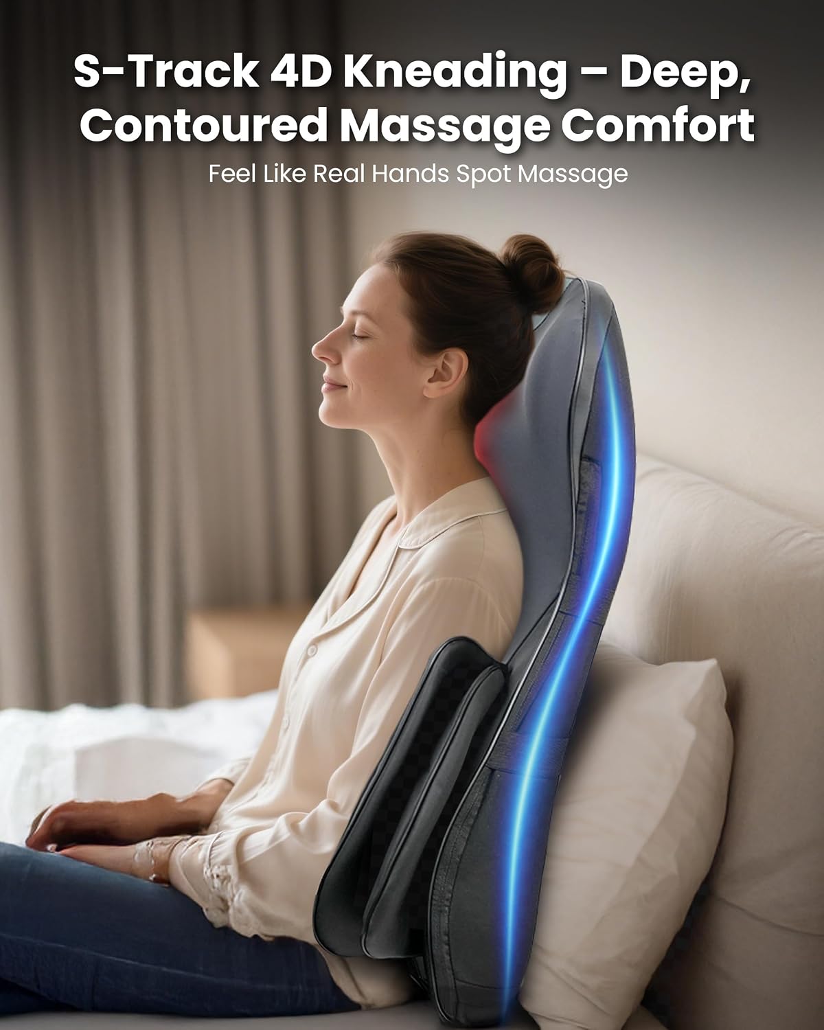 COMFIER Shiatsu - Masajeador de cuello y espalda, almohadilla para...