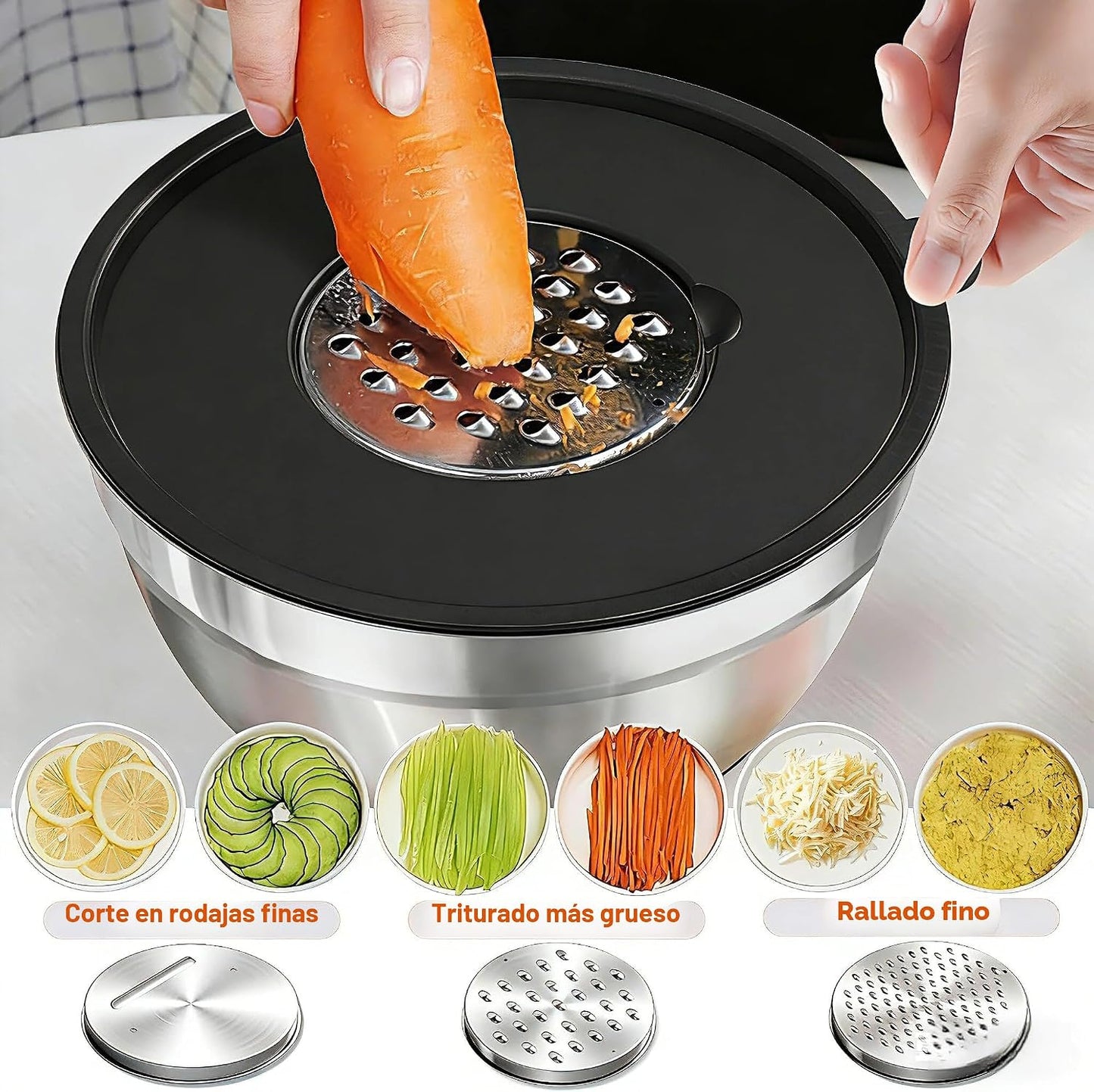 Umite Chef, 26 piezas de juego de cuencos de acero inoxidable con t...
