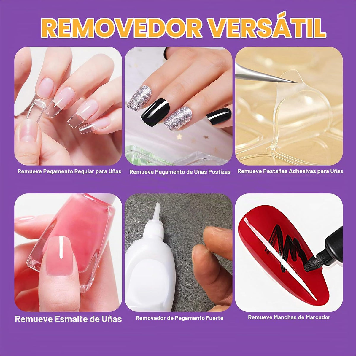 Makartt Quitaadhesivo para uñas: para acrílicos y uñas postizas - 5...