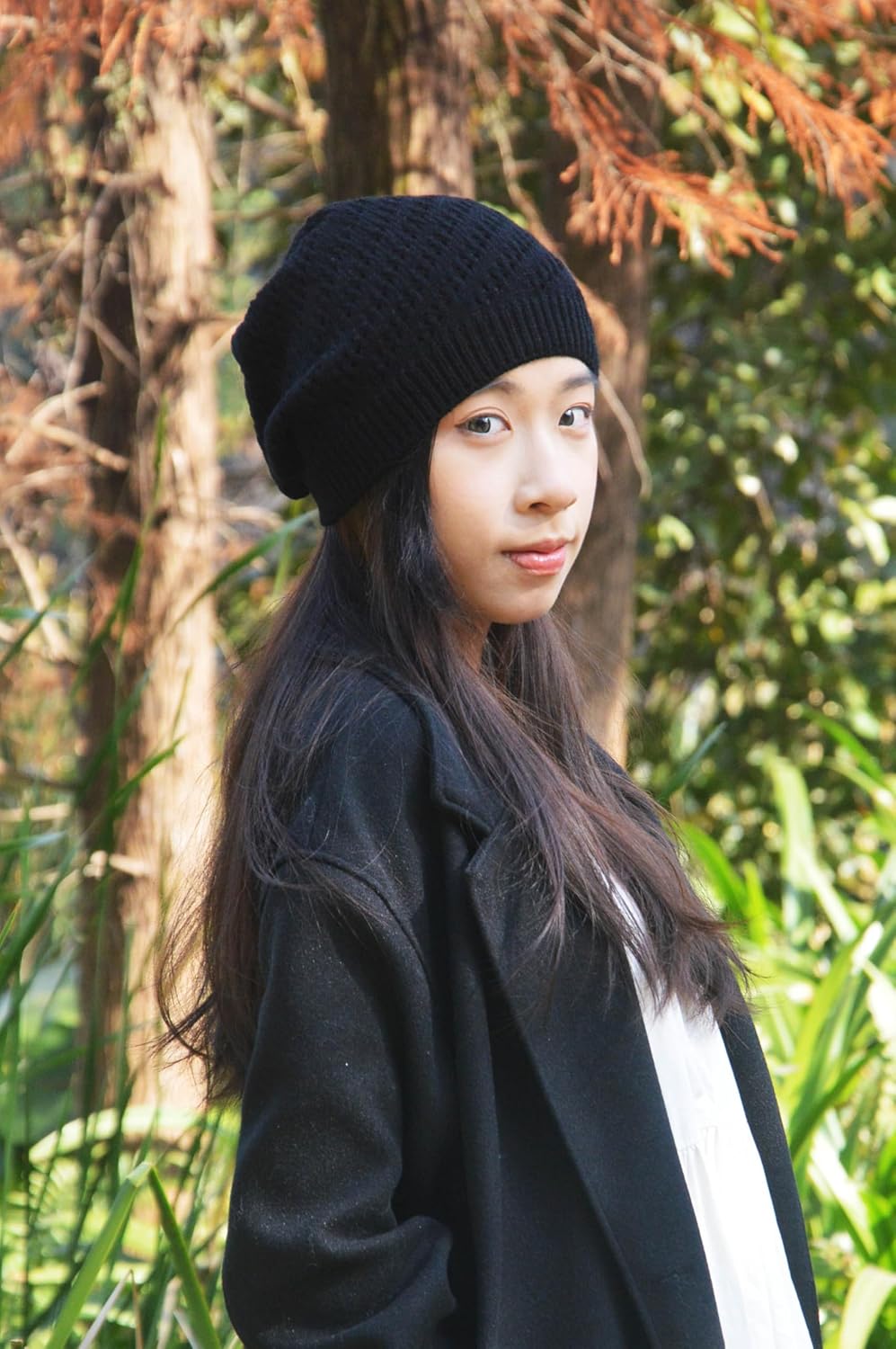 Gorro de Ganchillo Fino para Mujeres Verano Invierno Otoño Malla Ho...