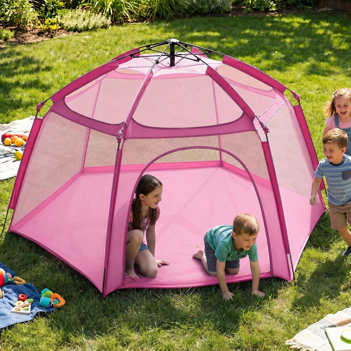 Alvantor® Corralito Pop Up de 84 x 84 x 44 pulgadas portátil para b...