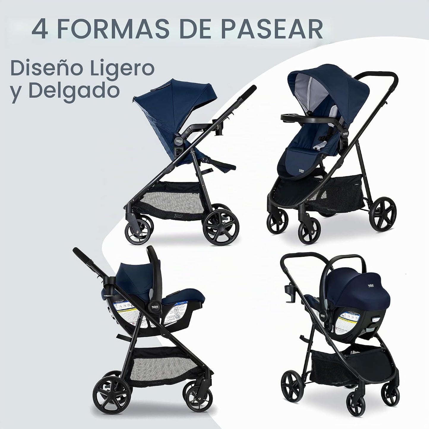Sistema de viaje para bebé Britax Willow Brook, conjunto de asiento...