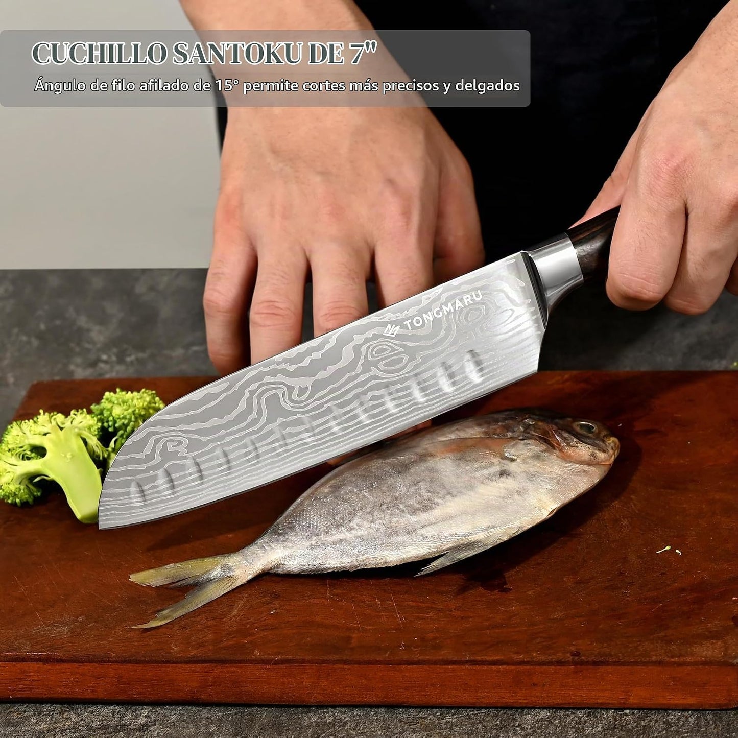 Juego de cuchillos de chef de cocina profesional, Razor Sharp de ac...