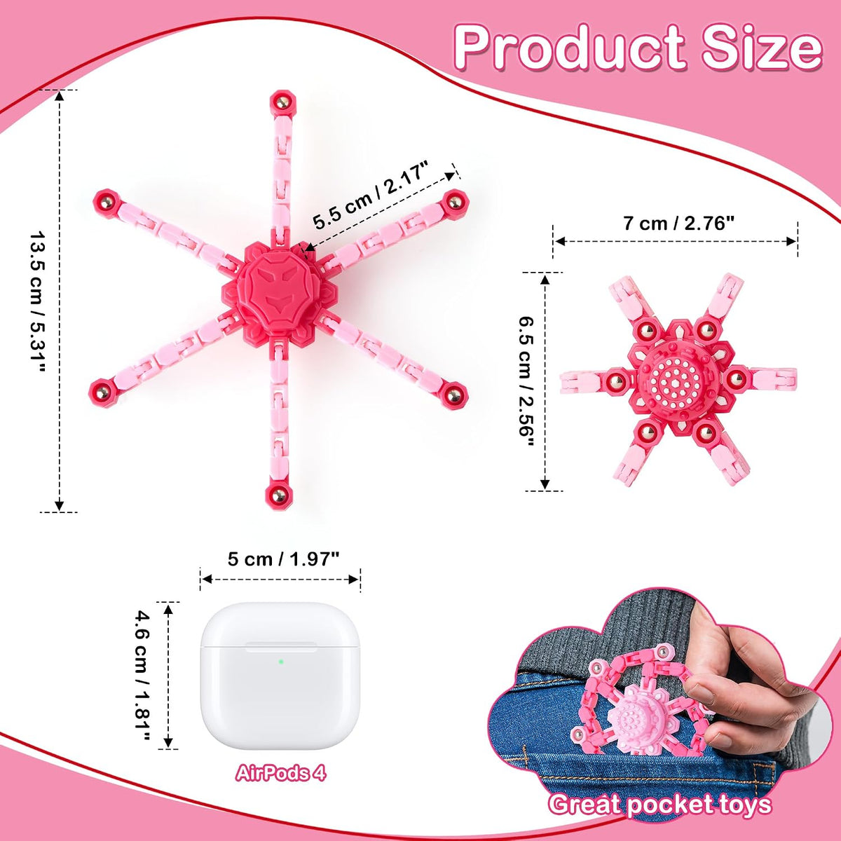 Gokeey Fidget Spinners para niños de 8-12 años y adultos, juguetes...