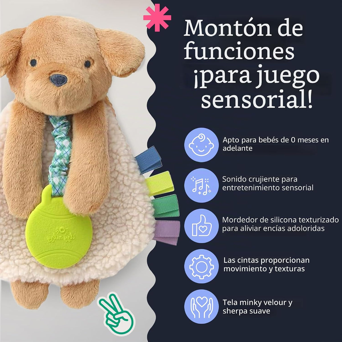 Itzy Ritzy - Itzy Lovey incluye mordedor - Baby Lovey con mordedor,...