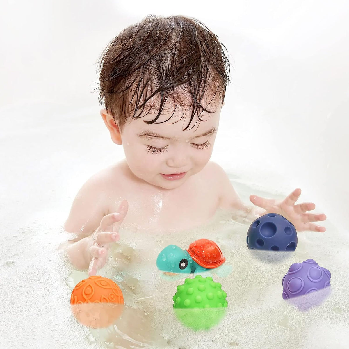 Pelotas sensoriales para bebés de 6 a 12 meses, juguetes Montessori...