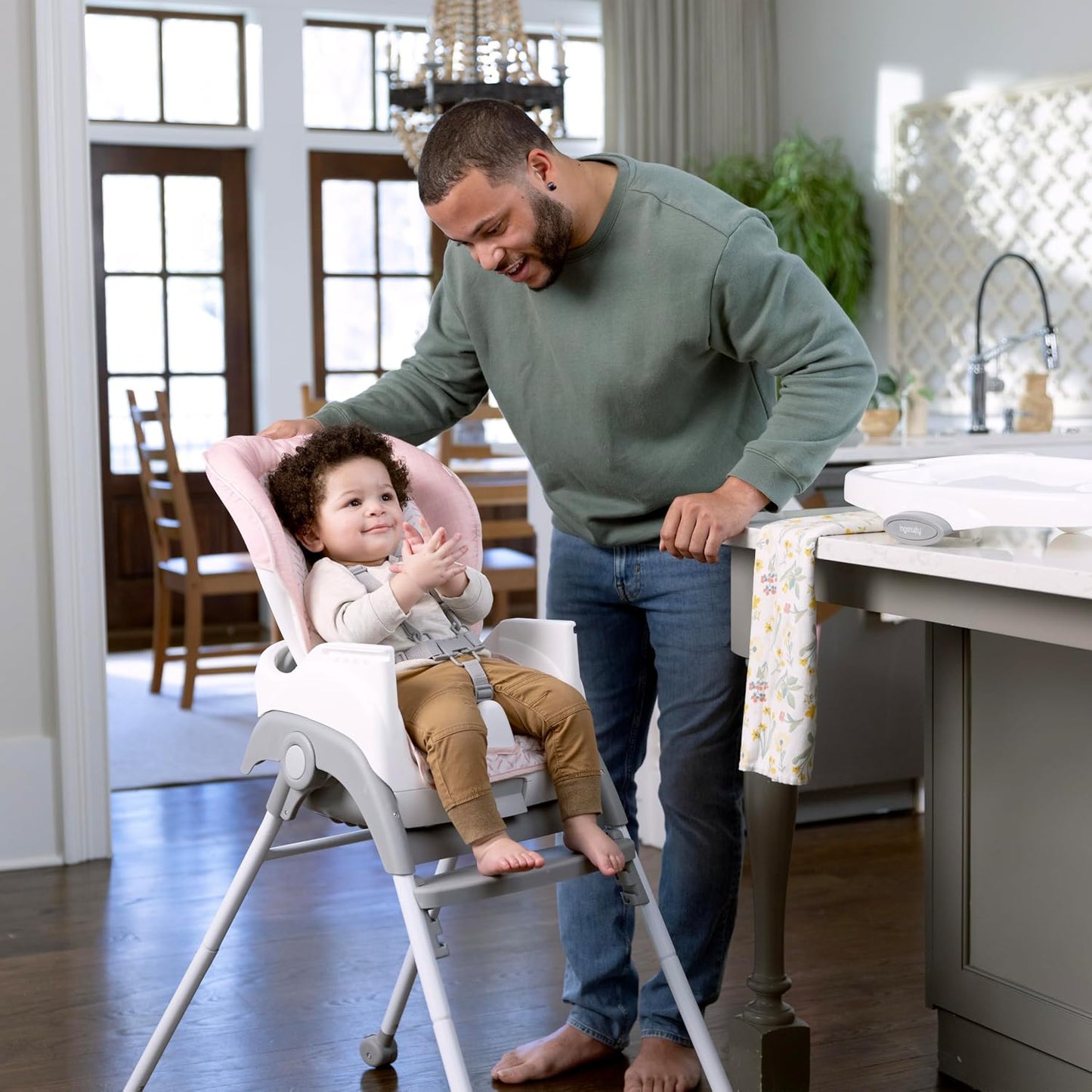 Ingenuity Trio Foldaway - Silla alta plegable 6 en 1 para bebé, 6 f...