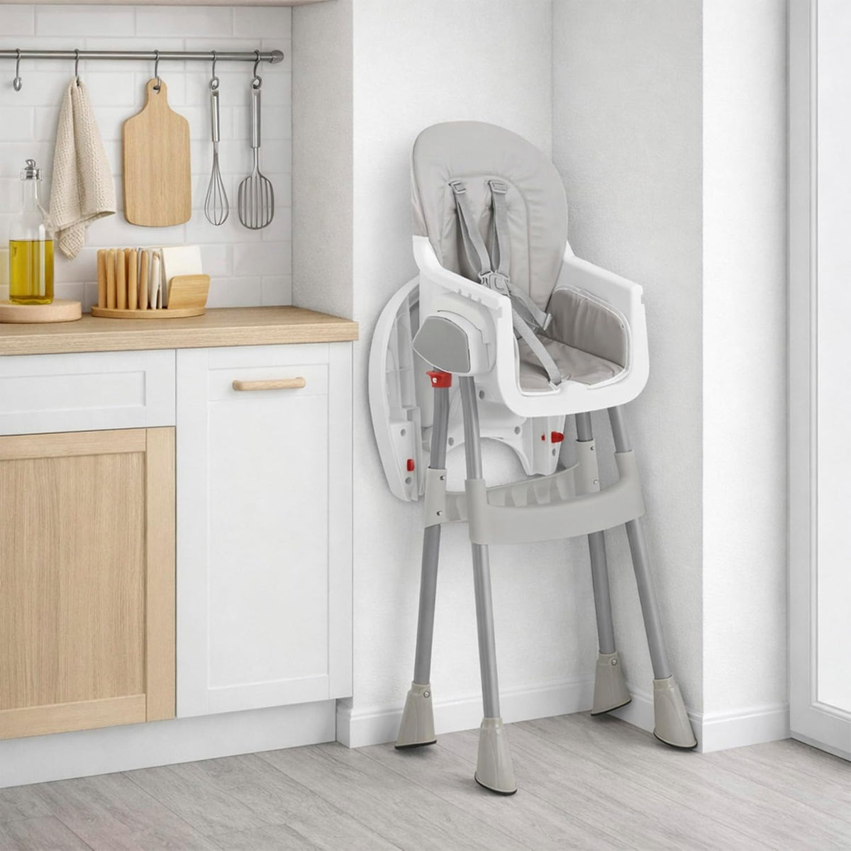 Dream On Me Silla alta portátil 2 en 1, silla alta compacta convert...