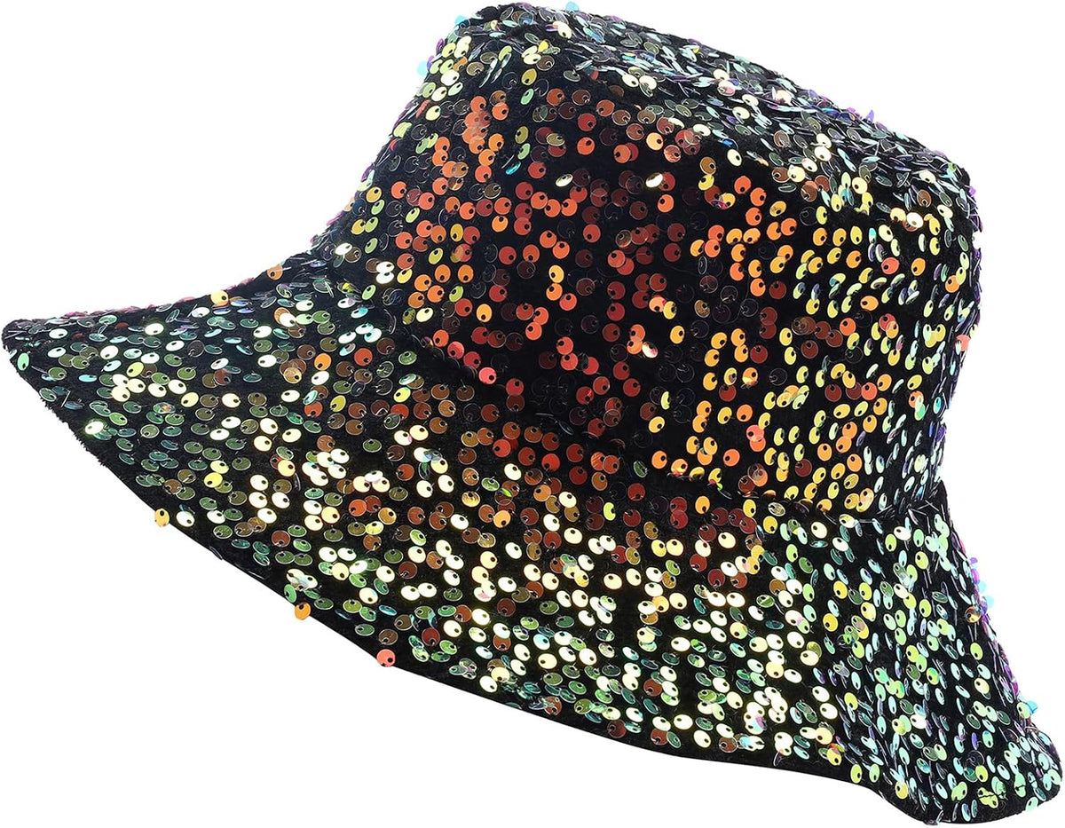 MILAKOO Sombrero de pescador con purpurina brillante con diamantes...