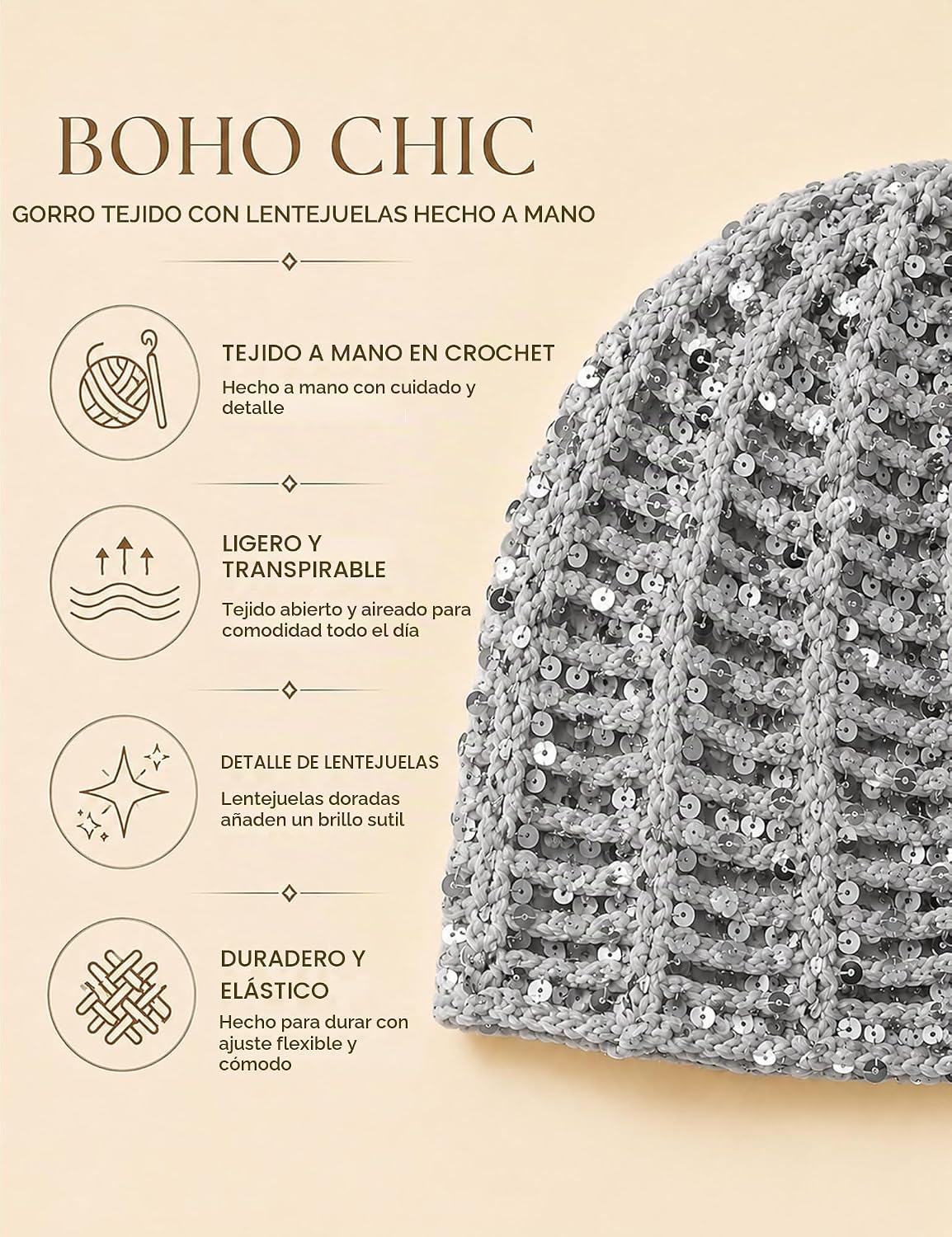 IcthyoStride Sombrero de fiesta para mujer, tocado de lentejuelas,...
