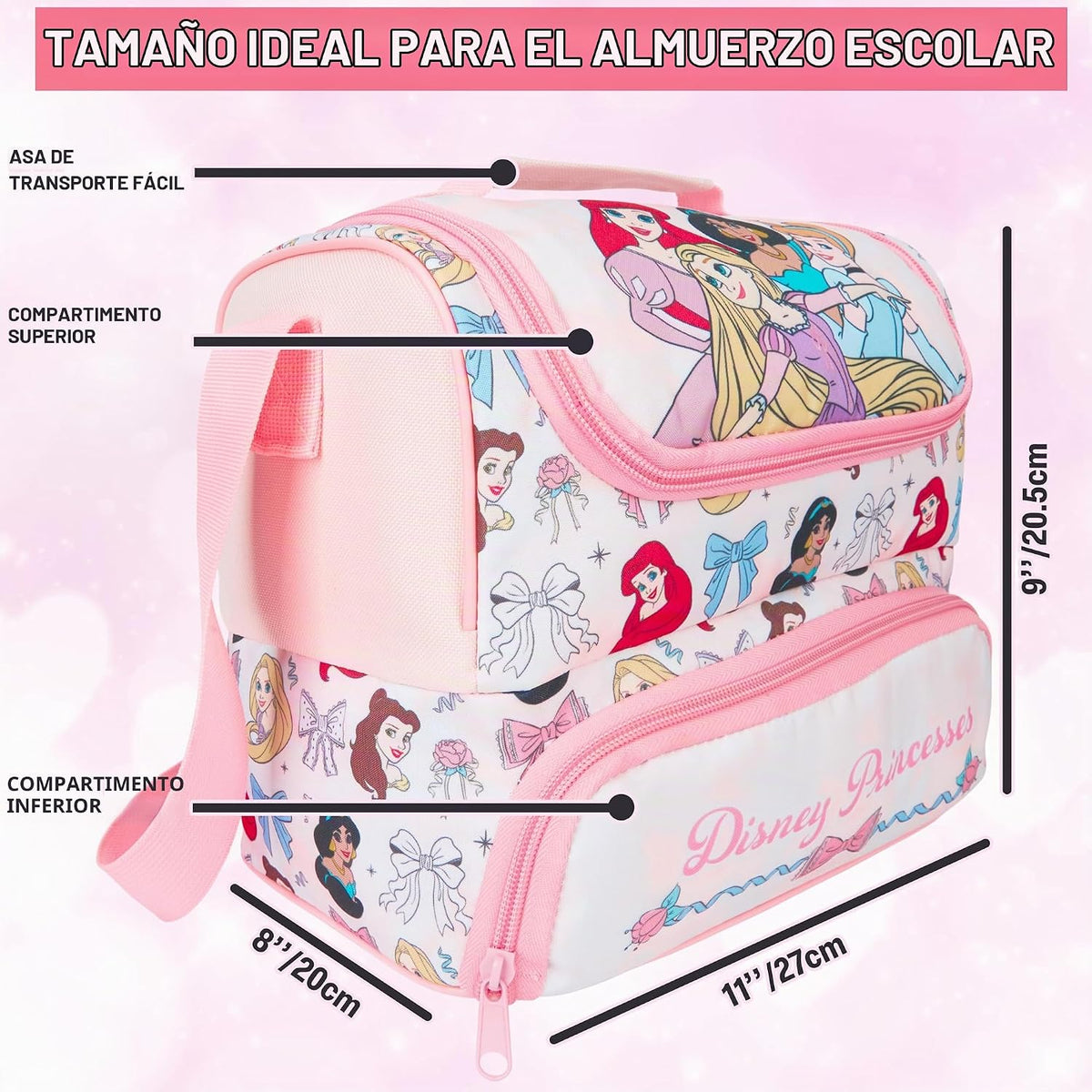 Get Trend Disney Princess Girls Bolsa de almuerzo aislada para la e...
