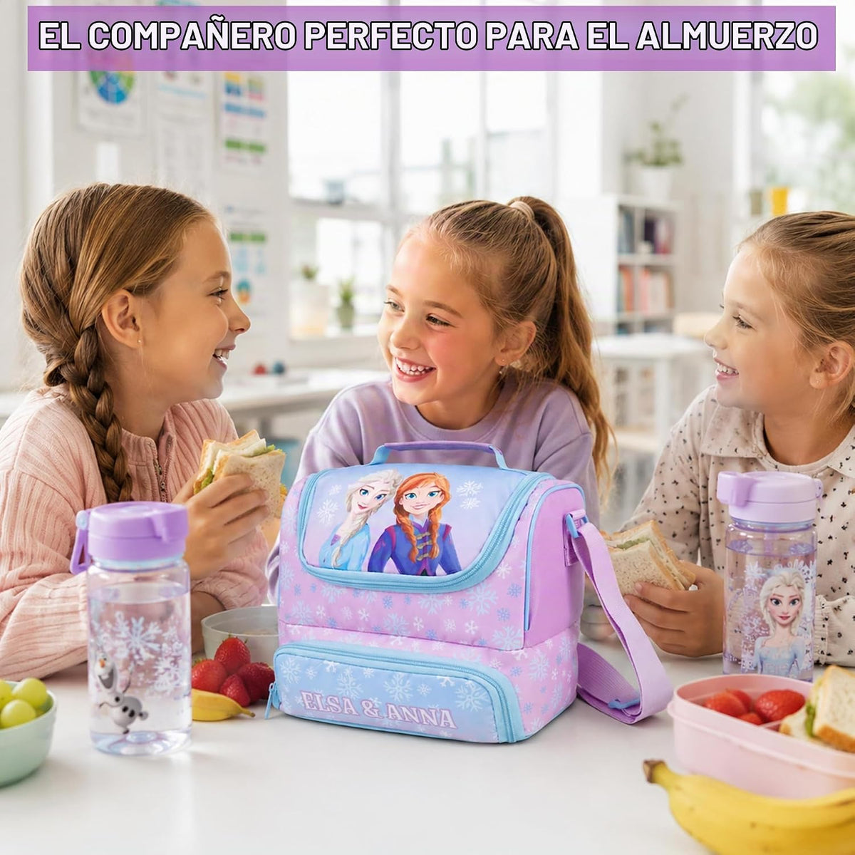 Get Trend Disney Frozen Girls Bolsa de almuerzo aislada para la esc...
