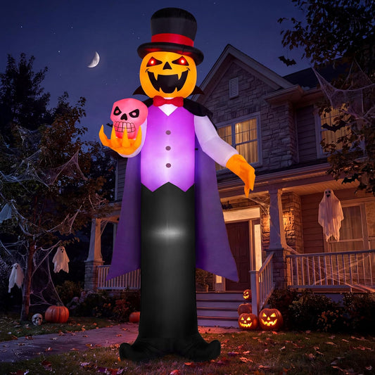 Joiedomi Calabaza inflable gigante de Halloween de 12 pies, vampiro...