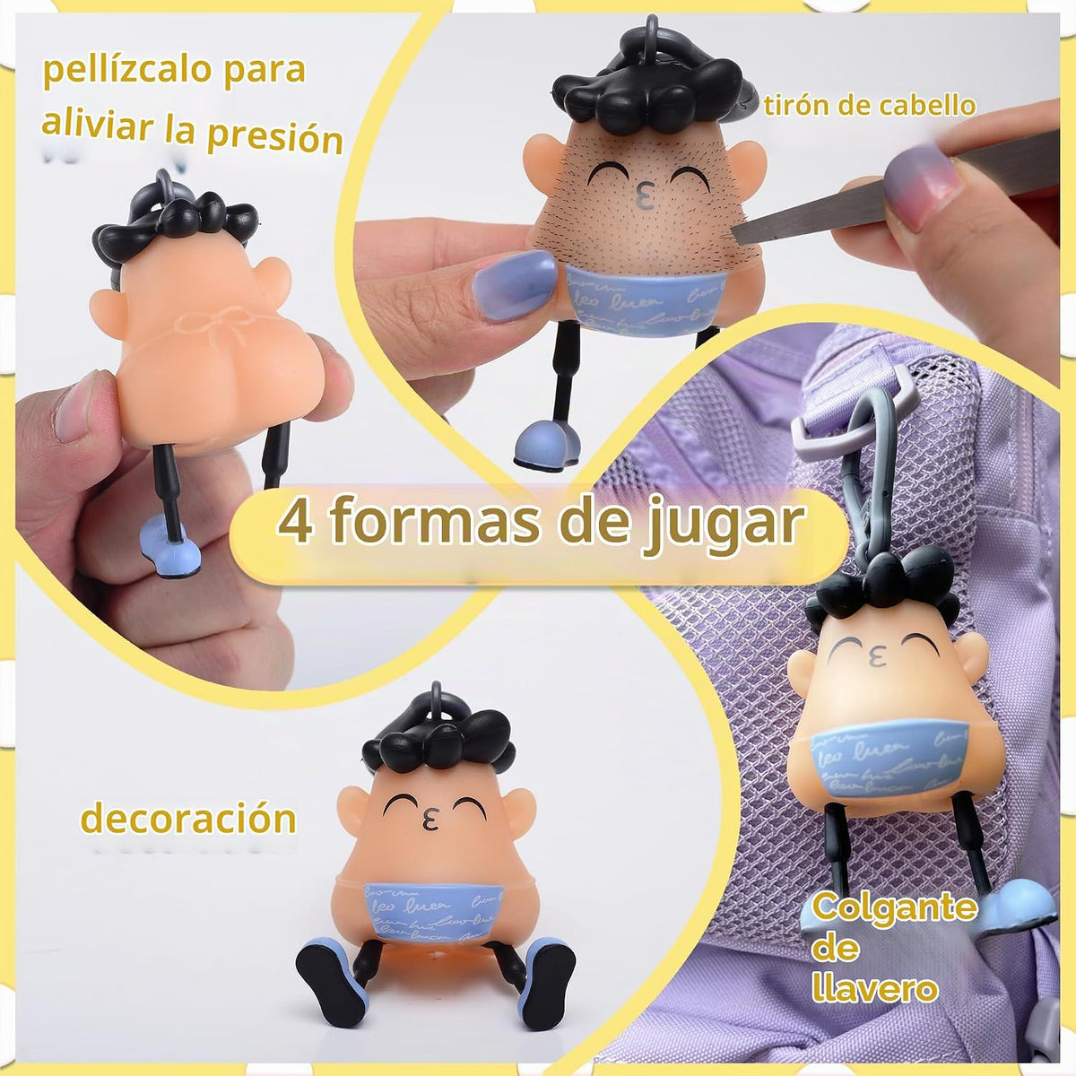 Juguetes antiestrés para recoger la piel, morder uñas y tirar del c...