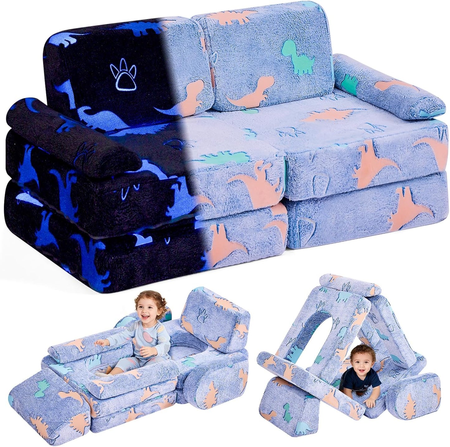 IFNOW Sofá de juego modular para niños, sofá para niños pequeños, s...