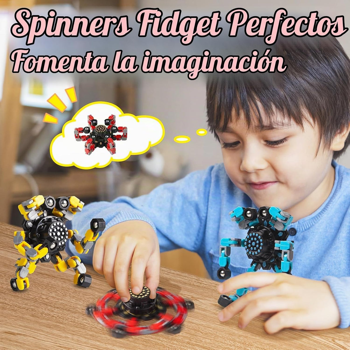 Gokeey Fidget Spinners transformables para niños y adultos, juguete...