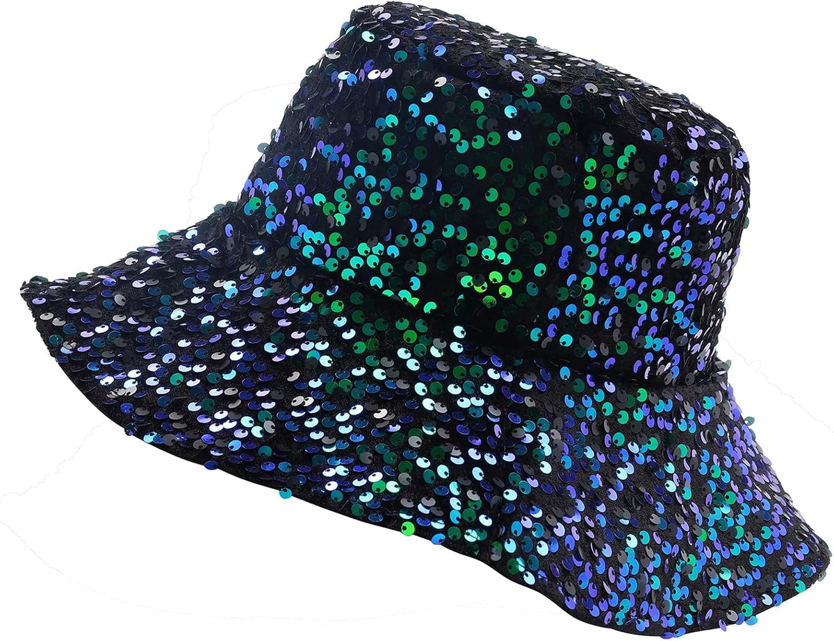 MILAKOO Sombrero de pescador con purpurina brillante con diamantes...
