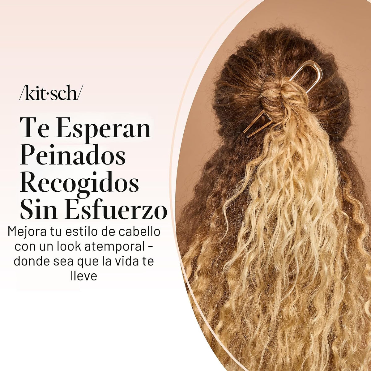 Kitsch Horquillas francesas para mujer, sujeción segura durante tod...