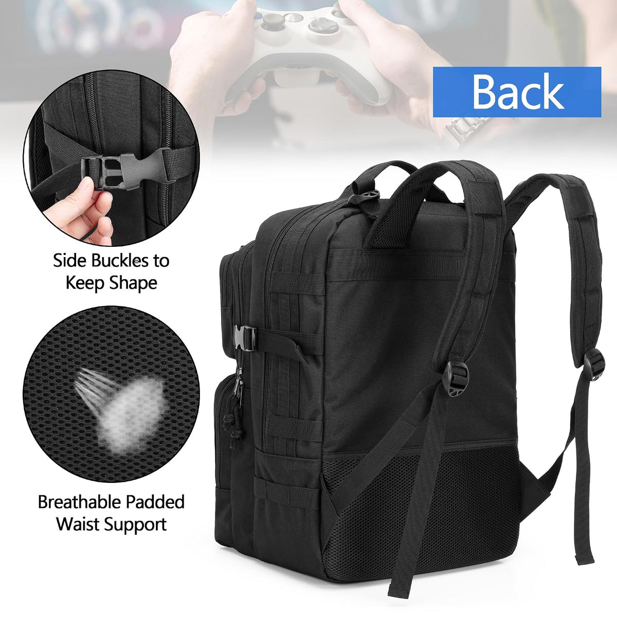 Mochila de viaje PGmoon compatible con consola PS5\/PS5 Slim\/PS5 P...