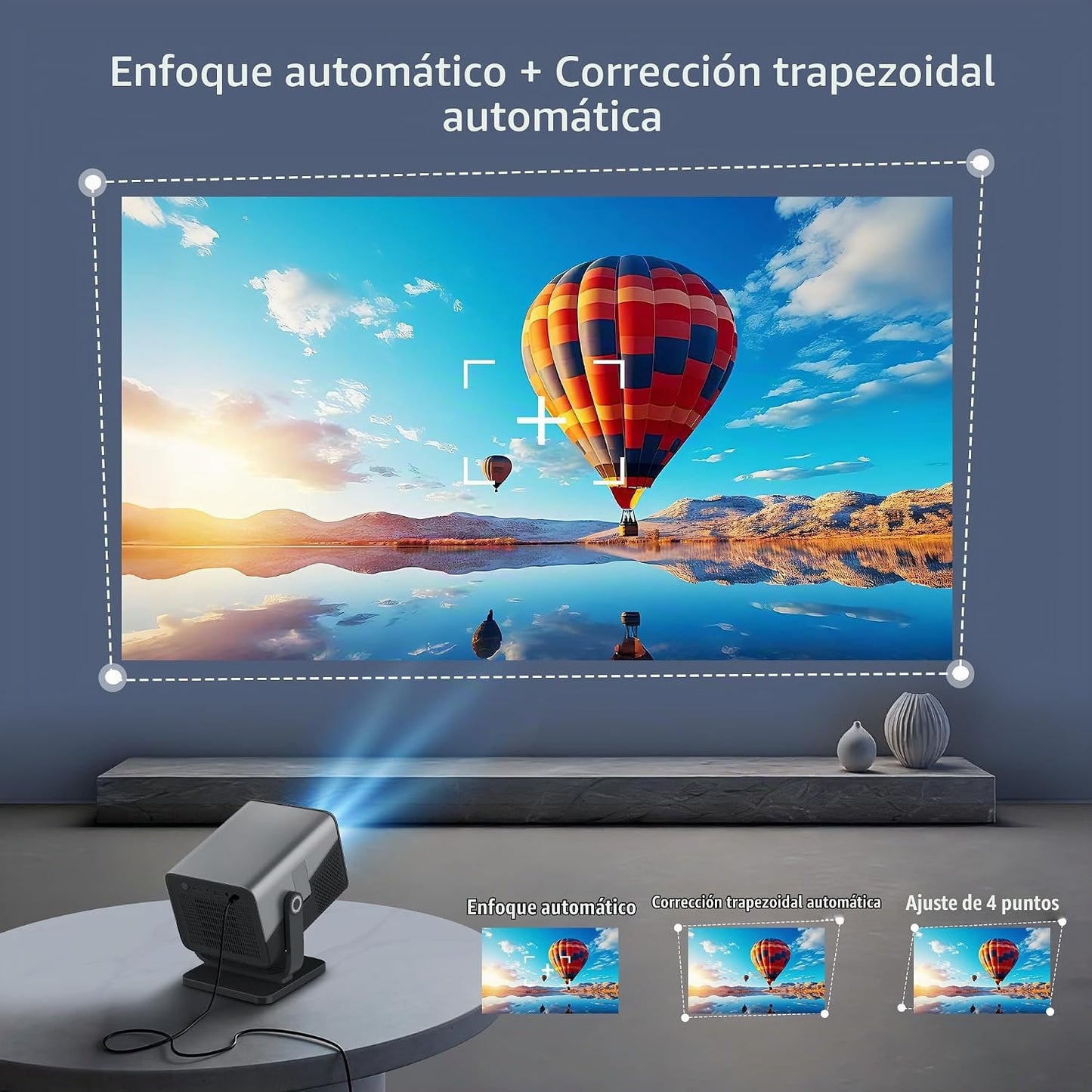 Proyector HP con Netflix, aplicaciones con licencia oficial, mini p...