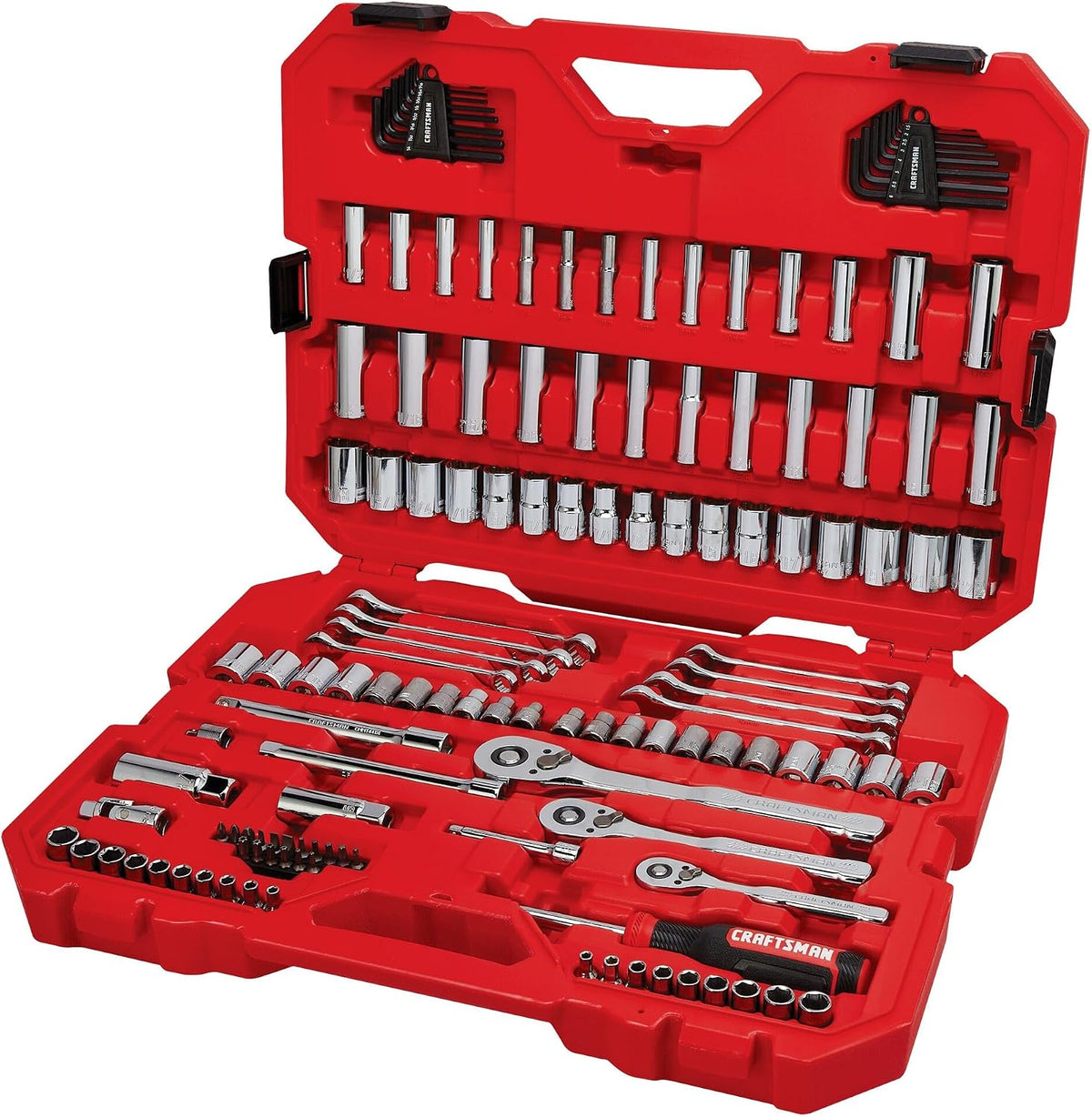 CRAFTSMAN Juego de herramientas mecánicas de 135 piezas, encastre d...