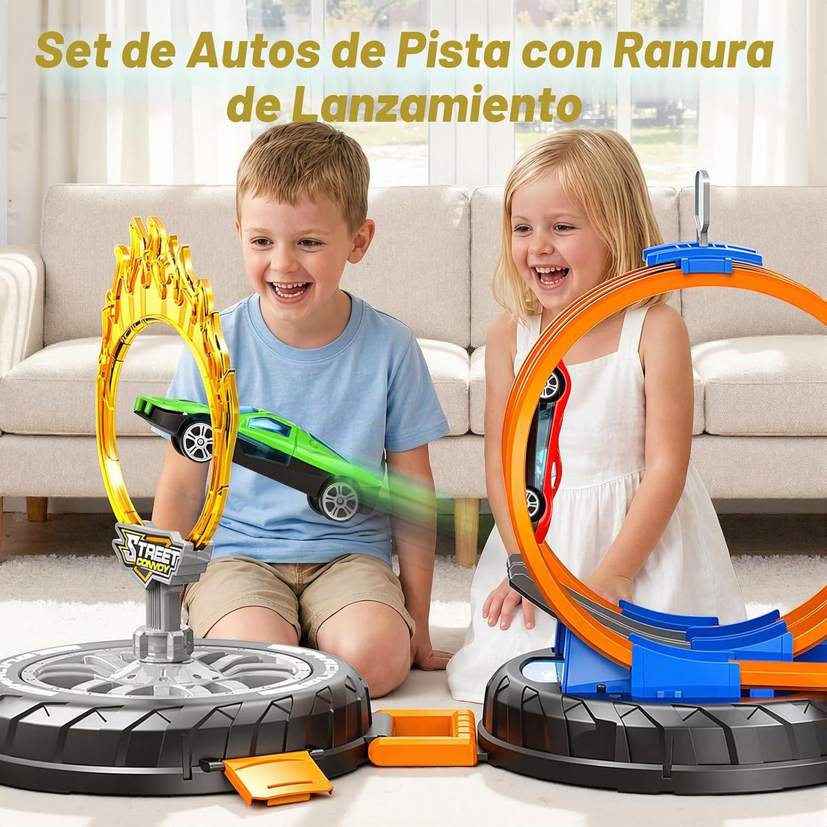 Juego de pista de autos de carreras 2026, juego de carreras para ni...