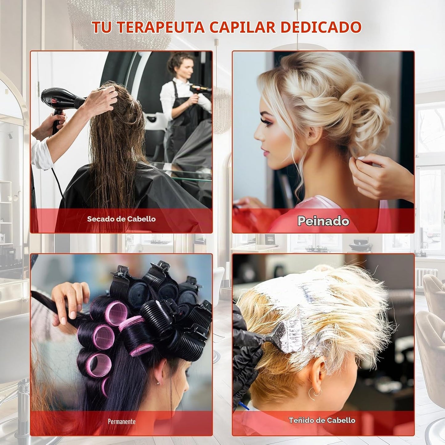 Elitzia Secador de pelo con capucha 1000W Máquina de secado de pelo...