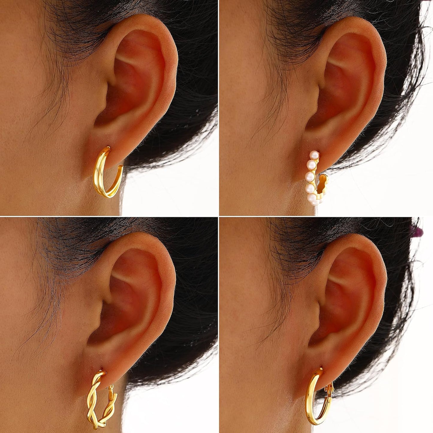FAXHION Juego de joyas de oro para mujer, 68 piezas, con 7 collares...