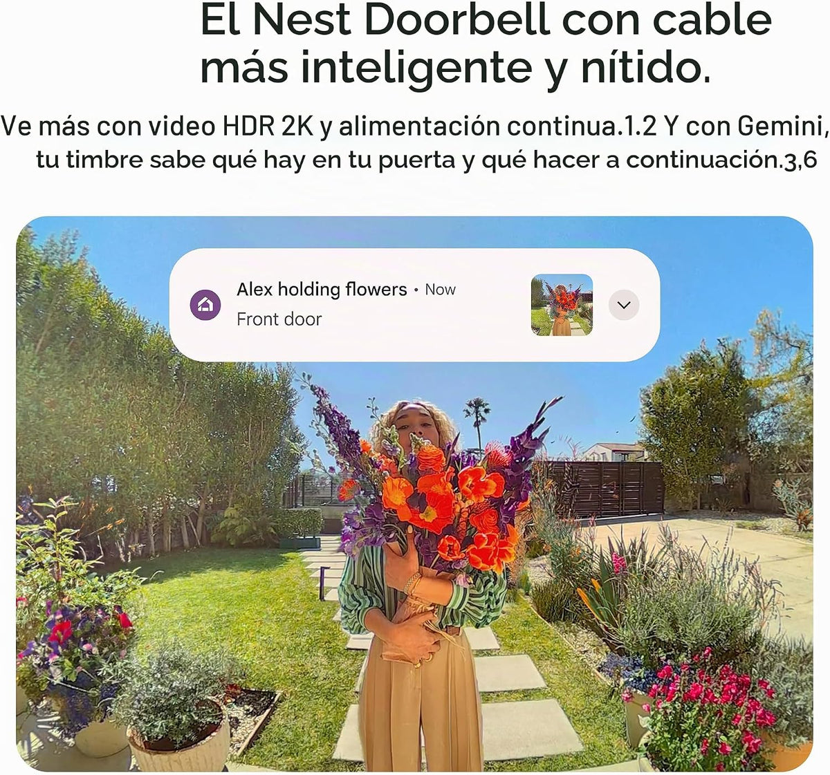 Timbre de video Nest de Google (con cable, 3.ª generación) - Video...