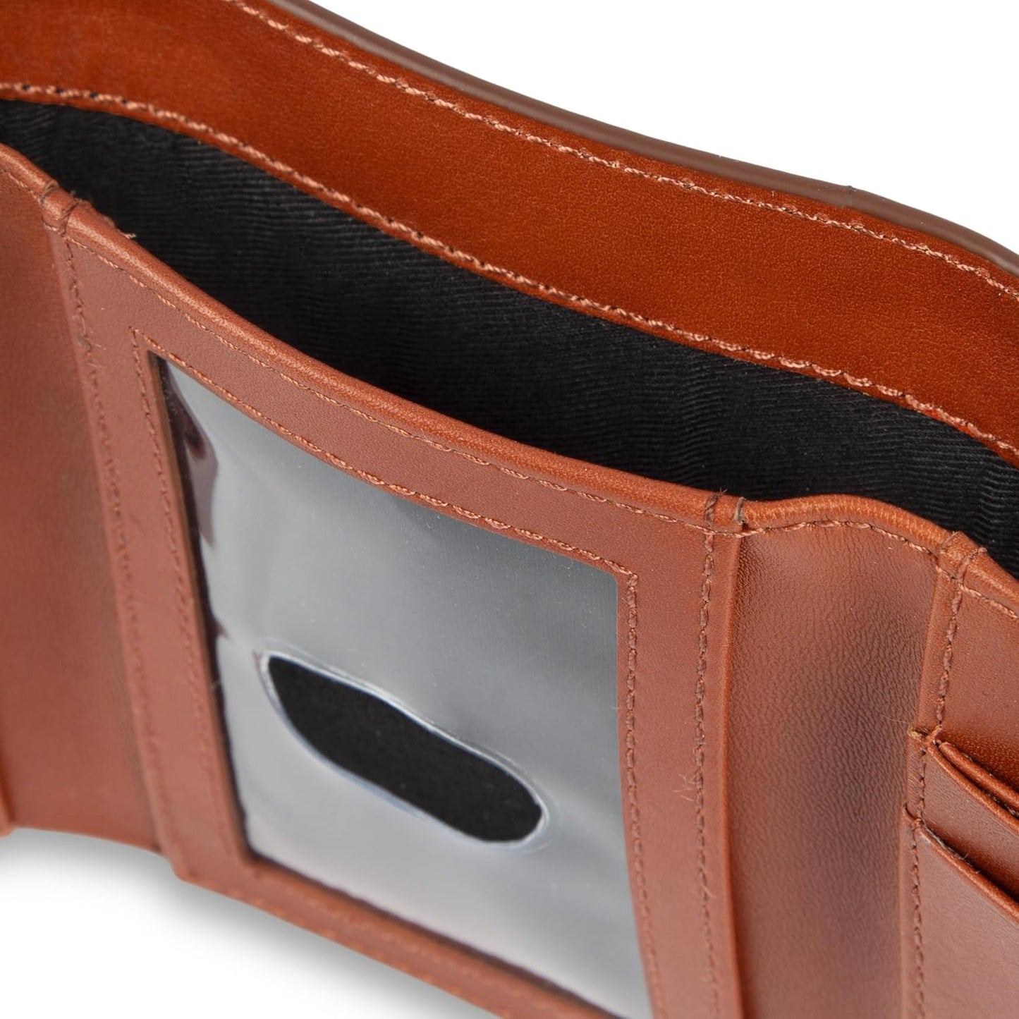 Cole Haan Billetera compacta de cuero para hombre con triple pliegu...