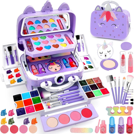 For Ideahome Juego de maquillaje de unicornio para niños de 69 piez...