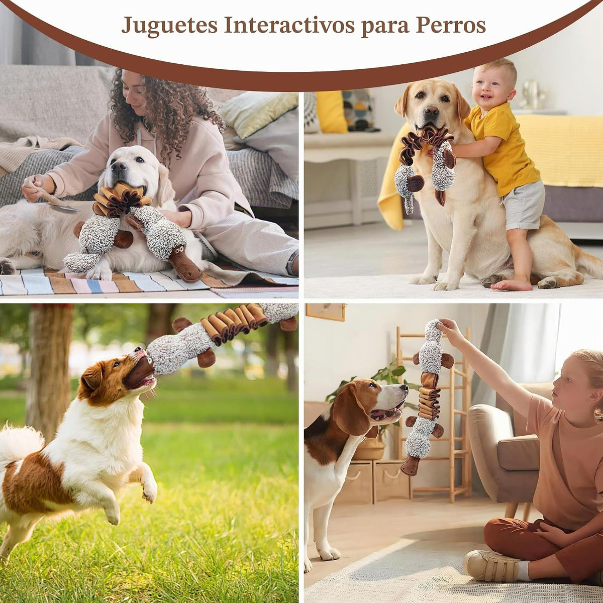 BUYPOW Juguetes para perros grandes \u2013 Juguetes chirriantes de...